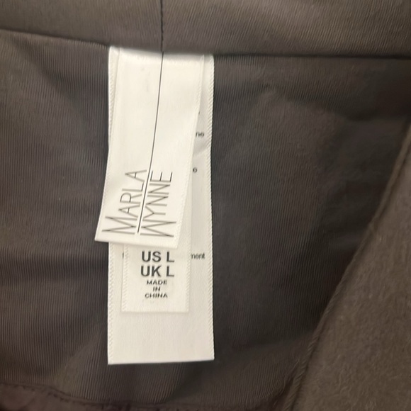 Marla Wynne Cocoon Dark Green Coat Cape  Women Size Large - Picture 3 of 5